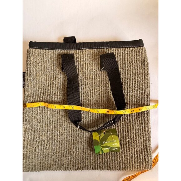 Eco-Friendly Interface Tote Bag W/ Black Straps & Textured Woven Design - Picture 3 of 7